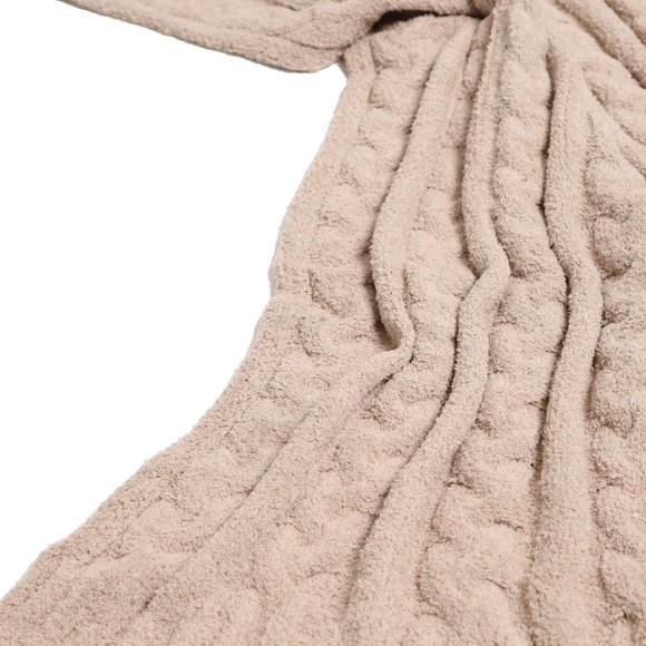 P/S Solid Cable Knitted pattern Luxury Soft Throw Blanket·50x60·Luxury· - Picture 7 of 9